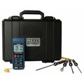 Reed Instruments REED Data Logging Thermometer with 4 Type-K Thermocouple Probes and Carrying Case R2450SD-KIT4